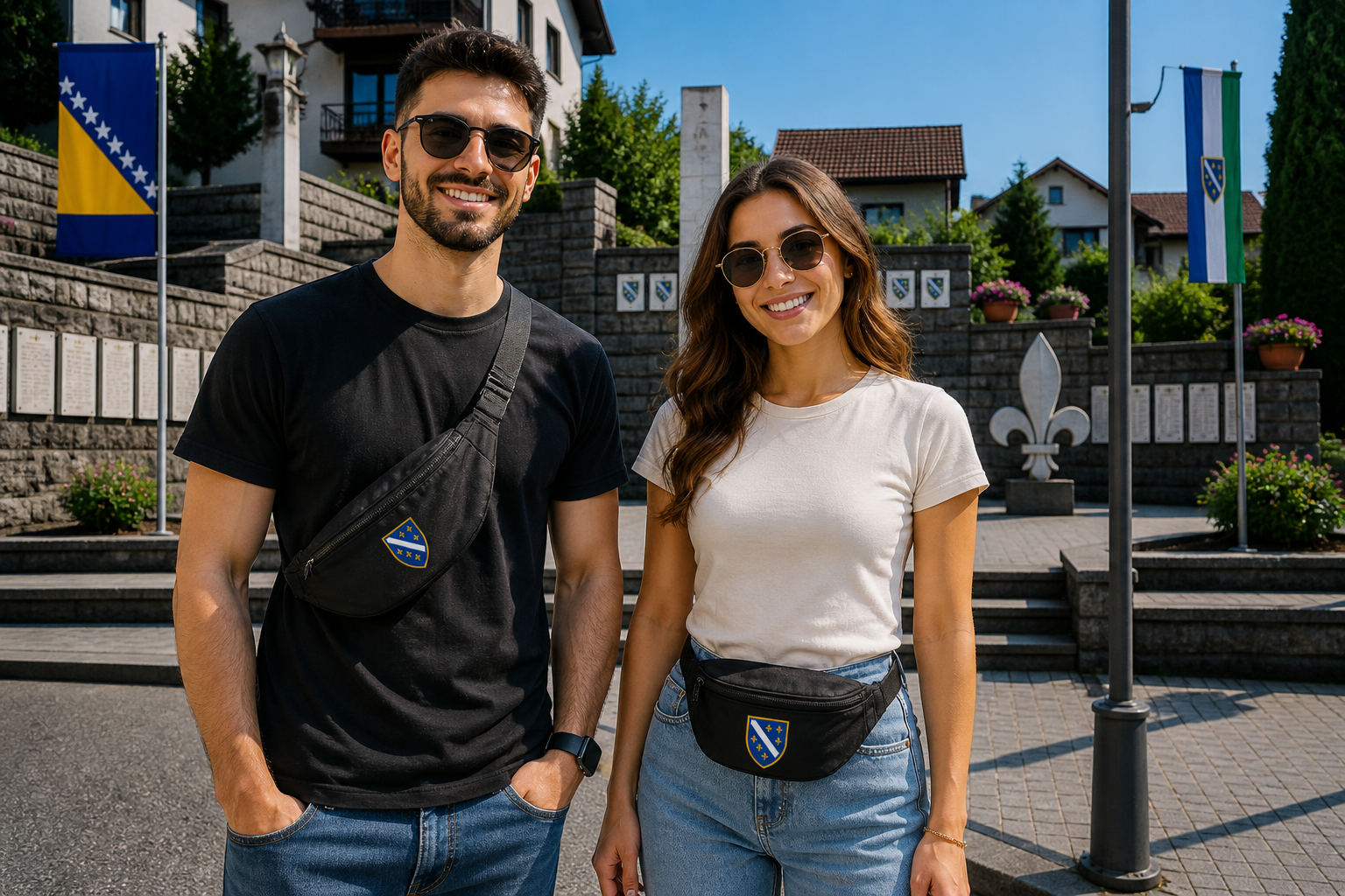 Fanny pack - Bosnian Coat of Arms with Lilies