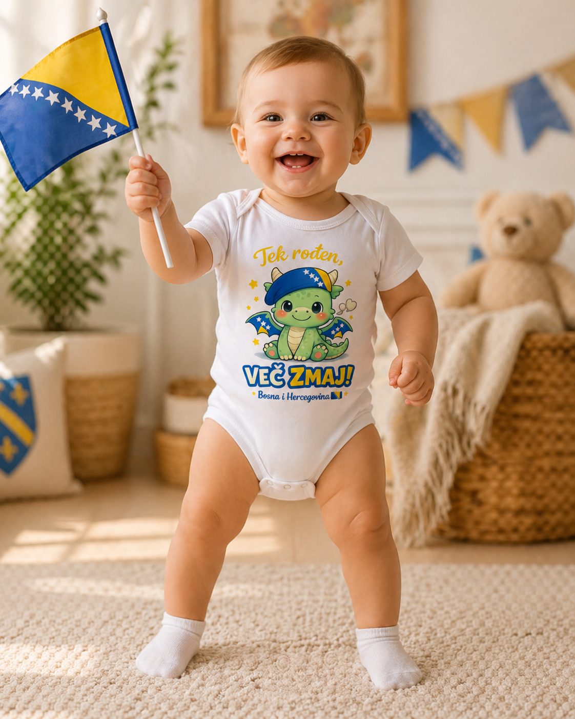 Children's Organic Bodysuit – Mali zmaj | Front print
